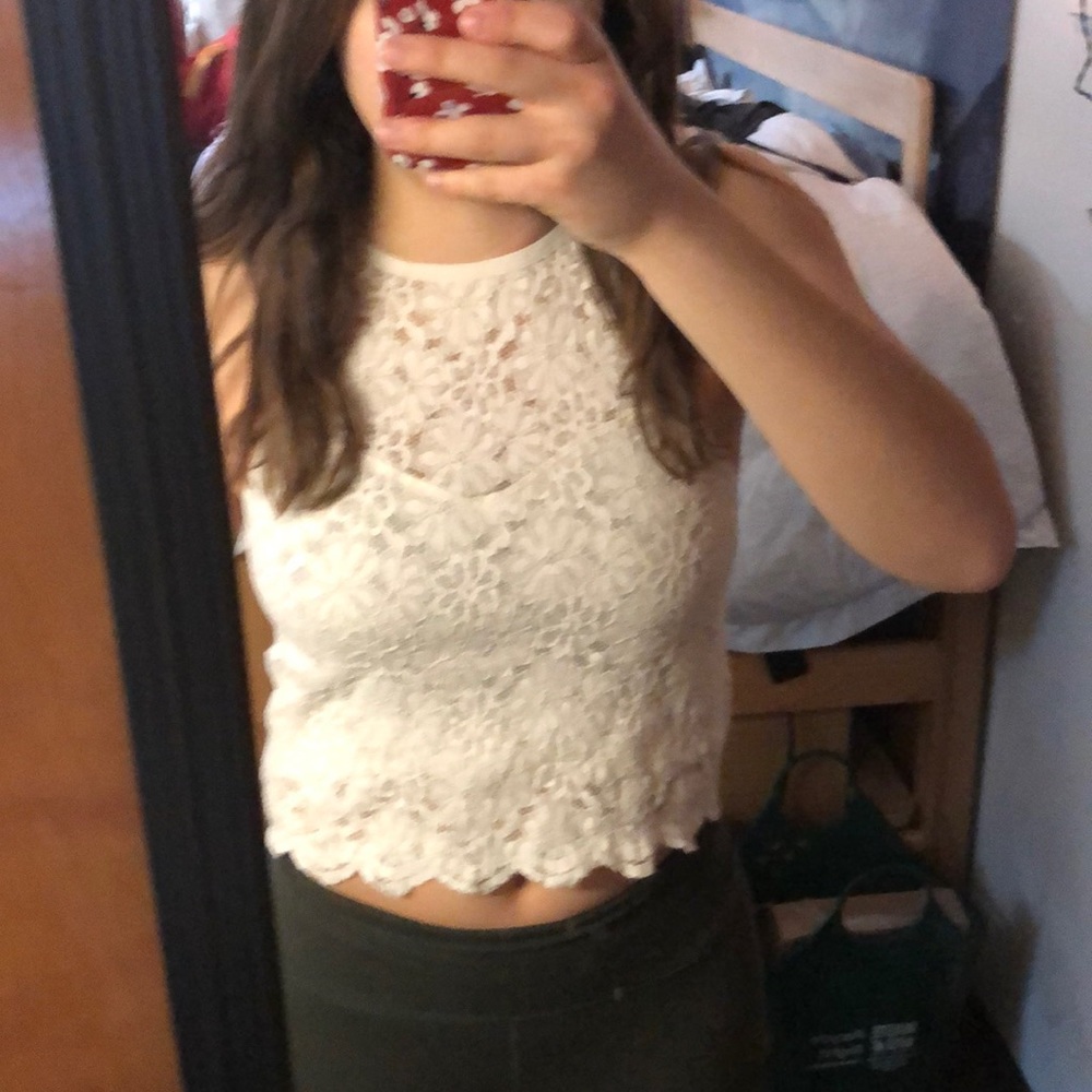 American Eagle high neck lace top